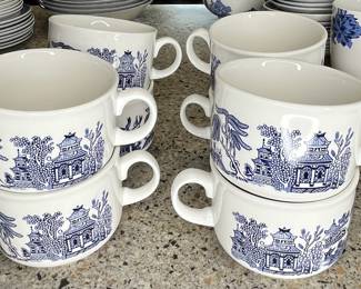 Churchill Blue Willow mugs