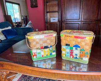 two vintage Caro-Nan baskets