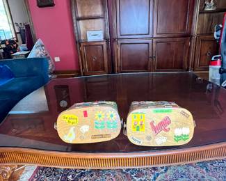 two vintage Caro-Nan baskets