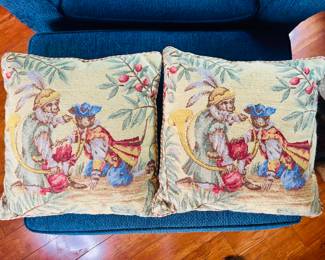 Mid century modern tapestry pillows