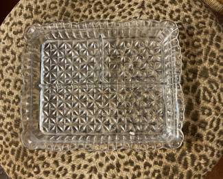 This is an Anchor Hocking Wexford relish dish, Mid-20th Century
Also great for the vanity