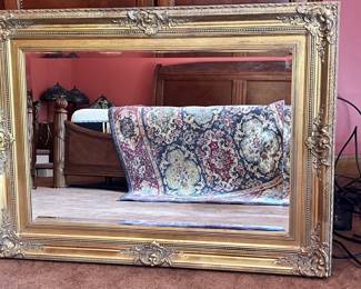 Antique gold gilt mirror 47x34” Likely Late 19th - Early 20th Century