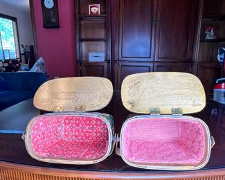two vintage Caro-Nan baskets.