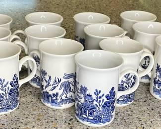 Churchill Blue Willow mugs