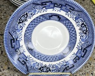 Churchill Blue Willow saucer.