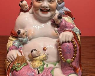 20th Century Famille Rose Laughing Buddha 20th Century