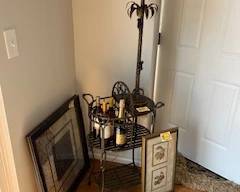 Pictures, Lamp, Wine Stand