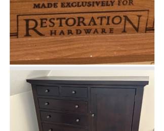 Restoration Hardware CEDAR LINED, furniture legs are in bottom drawer