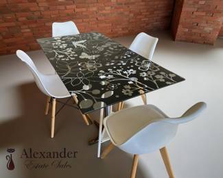 IKEA glass top table & chairs