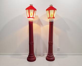 Vintage Empire lamp post blow molds..