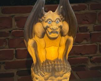 Vintage 28-inch Empire Halloween Lighted Blow Mold Gargoyle