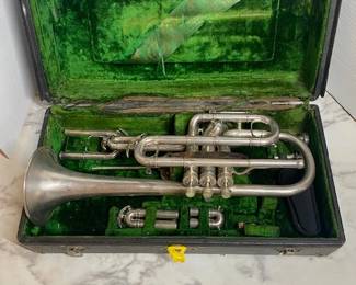 1913 Conn Cornet Silver Plate Serial Number 130258