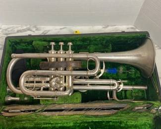 1913 Conn Cornet Silver Plate Serial Number 130258