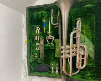 1913 Conn Cornet Silver Plate Serial Number 130258