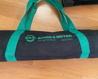 K&M Mic Stands Tripod Base with Booms set of 2