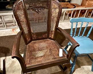 Early caned chair, needs repair