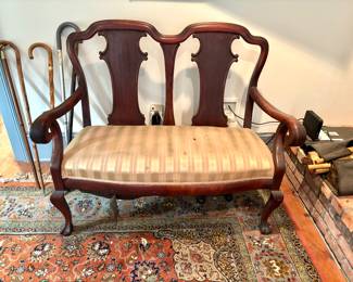 Queen Anne style loveseat