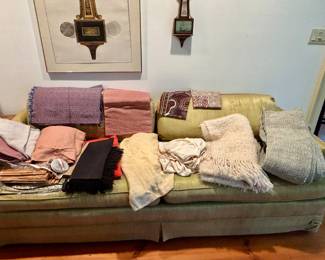 Woven blankets and womens clothing