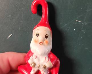 Vintage Ceramic Santas (about 9)