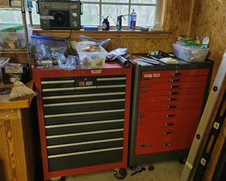 Craftsman Tool Chest (left) Montgomery Wards Tool Chest (right)