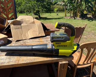 Ryobi 40V Lithium-Ion Cordless Jet Fan Blower (#RY40412). 

