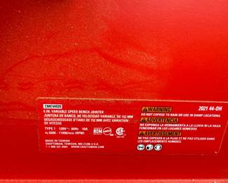 Craftsman CMEW020 6-inch Variable Speed Bench Jointer