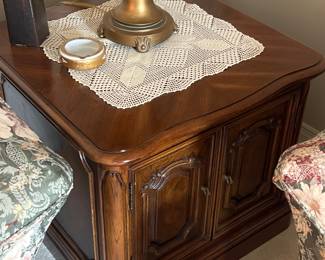 Solid wood end table