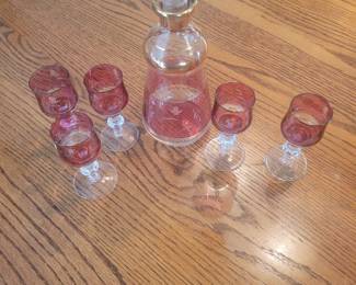 Decanter with Matching Cordials