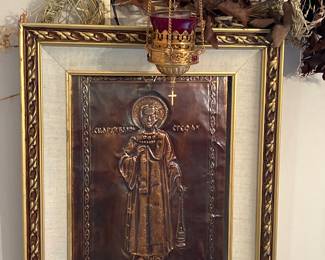 Religious Bronze Framed Art