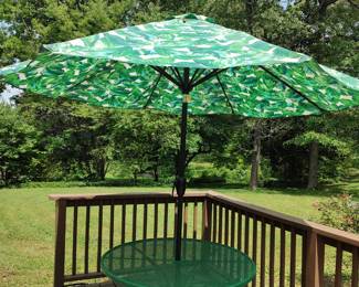 Patio table & umbrella