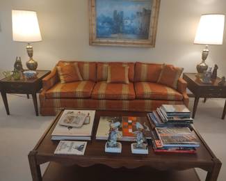 Sofa, coffee table and matching end tables