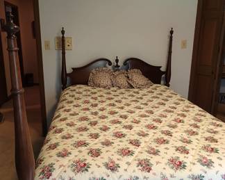 Bed with matching dresser and chest of drawers