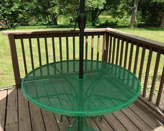 Patio table & umbrella