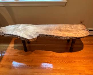 RAW WOOD EDGE COFFEE TABLE