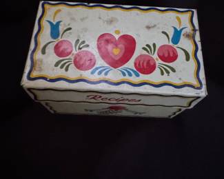 Vintage recipe box