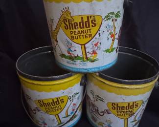 Vintage Shedd’s Peanut butter tins