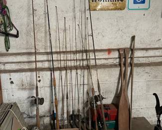 Fishing Poles, Oars, Signs