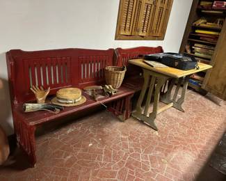 Vintage Table w/ 2 Benches
