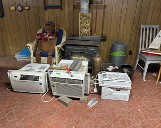 Air Conditioners, Folk Art Articulated Wood Figure