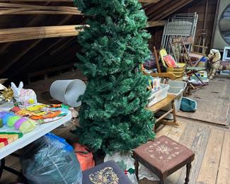 Christmas Tree, Needlepoint Footstools