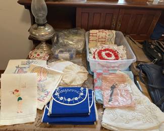 Vintage Linens - Hand Towels, Doilies