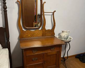 Antique Oak Washstand