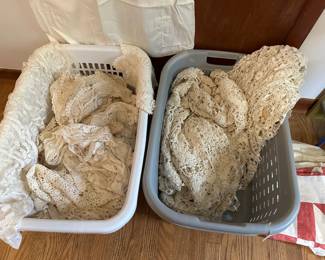 Vintage Crochet Table Cloths, Doilies