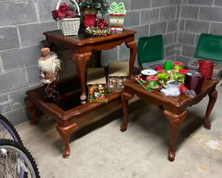 End Tables and Christmas Decorations