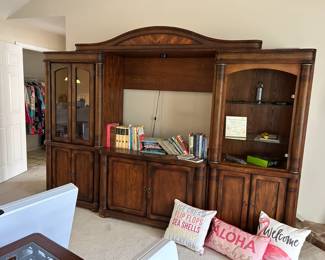 Ashley Furniture Entertainment Center: middle section is 48” each side is 32” includes center bridge