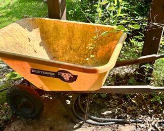 Garden items including this wheelbarrow