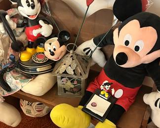 Mickey Mouse Disney collectibles; many more not shown