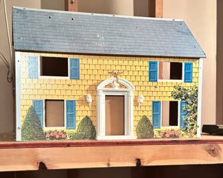 Vintage dollhouse and doll house furniture
