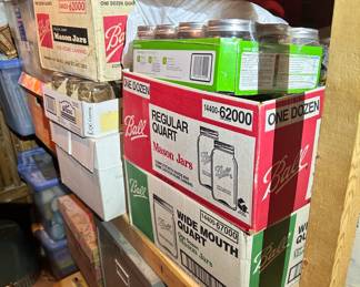 Canning jars, lids and untensils