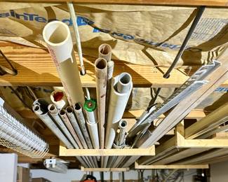 Copper pipe and wood trim